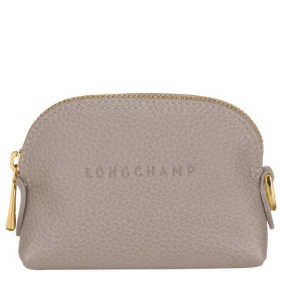 Grey Longchamp Le Foulonné Women's Cardholders & Coin Purses | US-0631RKH