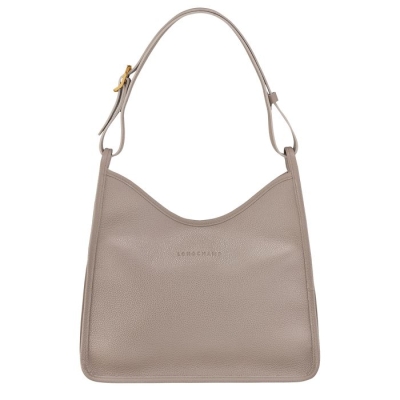 Grey Longchamp Le Foulonné Women's Shoulder Bags | US-9081SFG