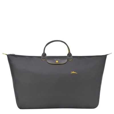 Grey Longchamp Le Pliage Club XL Women's Travel Bags | US-5738YQH