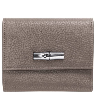 Grey Longchamp Roseau Essential Women's Wallets | US-9173PDA