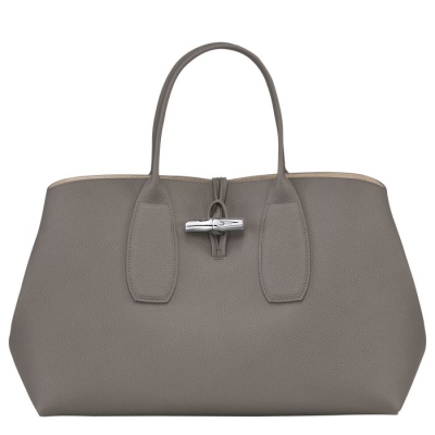 Grey Longchamp Roseau L Women's Top-handle Bags | US-5184ILC