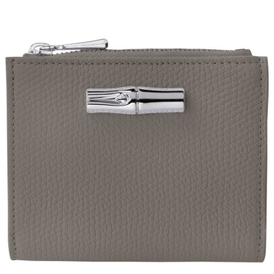 Grey Longchamp Roseau Women's Wallets | US-0798PFI