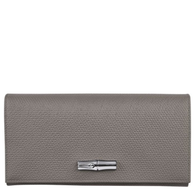 Grey Longchamp Roseau Women's Wallets | US-9180PCG