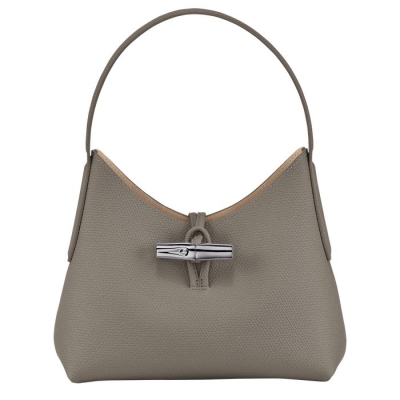 Grey Longchamp Roseau XS Women's Shoulder Bags | US-7869DTS