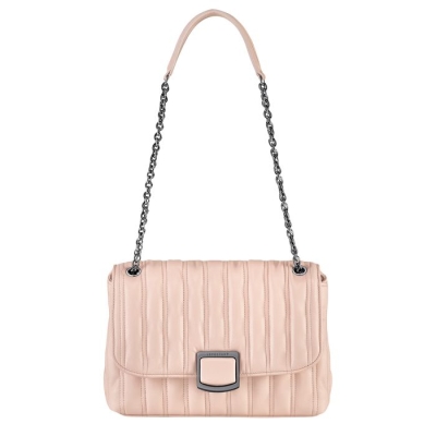 Light Pink Longchamp Brioche M Women's Crossbody Bags | US-0862XUS