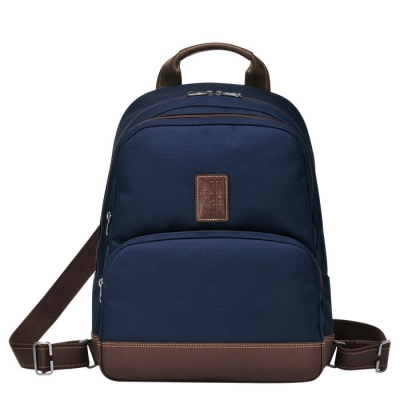 Navy Longchamp Boxford Men's Backpacks | US-0476NFH