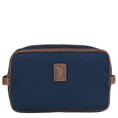 Navy Longchamp Boxford Men's Toiletry Bags | US-9621QSM