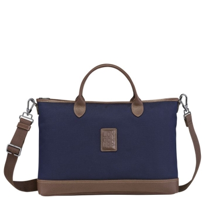 Navy Longchamp Boxford S Women's Document Holders | US-5260FXA