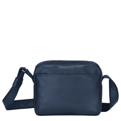 Navy Longchamp Le Foulonné Men's Crossbody Bags | US-8321RTY