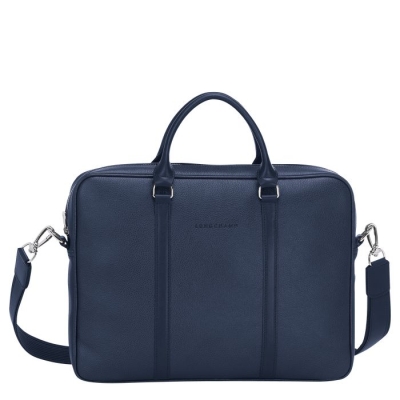 Navy Longchamp Le Foulonné XS Men's Document Holders | US-3647JOT