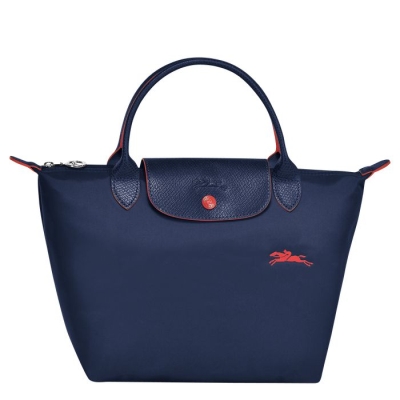 Navy Longchamp Le Pliage Club S Women's Top-handle Bags | US-0987HZA