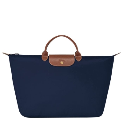 Navy Longchamp Le Pliage L Women's Travel Bags | US-7042TLB