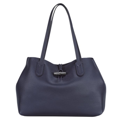Navy Longchamp Roseau Essential Women's Shoulder Bags | US-8735AJO