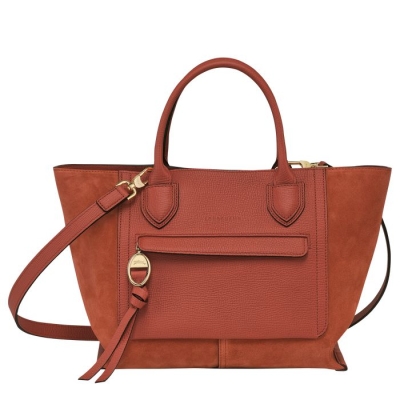 Orange Longchamp Mailbox M Women's Top-handle Bags | US-1834MFW
