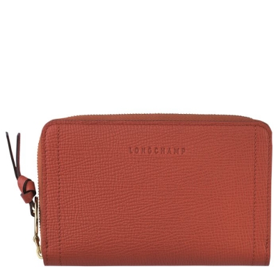 Orange Longchamp Mailbox Women's Wallets | US-8536YKV