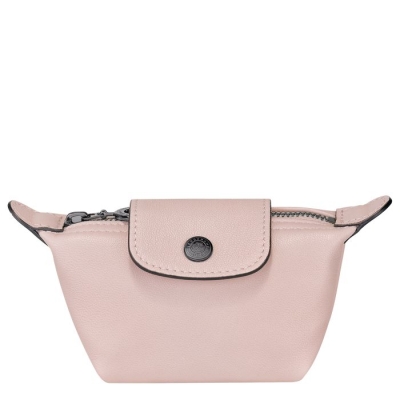 Pink Longchamp Le Pliage Cuir Women's Cardholders & Coin Purses | US-8092OWM