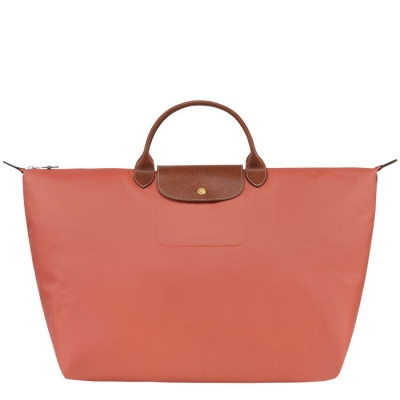 Pink Longchamp Le Pliage L Women's Travel Bags | US-2581KFA
