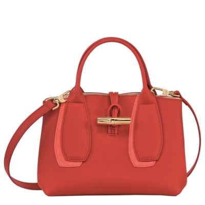 Pink Longchamp Roseau Shadow S Women's Top-handle Bags | US-0247JVZ