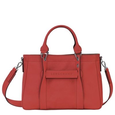 Red Longchamp 3D S Women's Top-handle Bags | US-0413TWN