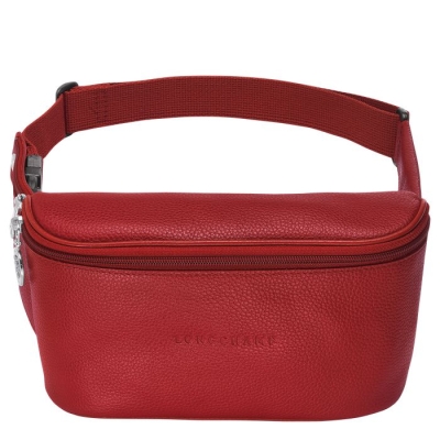 Red Longchamp Le Foulonné Men's Belt Bags | US-7913OAN