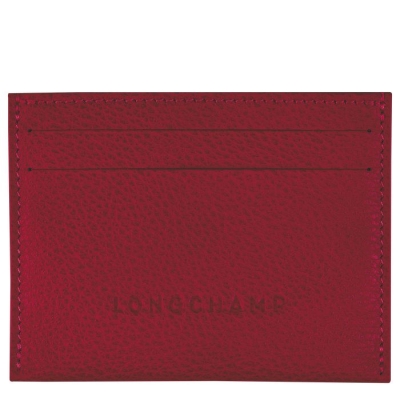 Red Longchamp Le Foulonné Men's Cardholders & Coin Purses | US-6947KVI