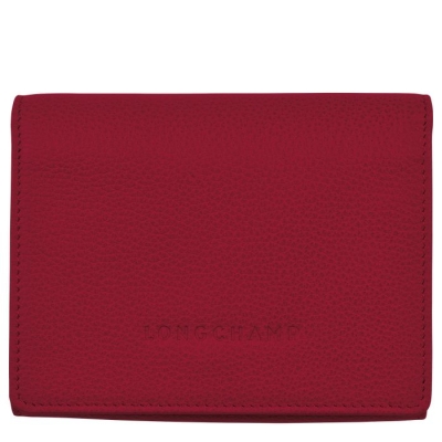 Red Longchamp Le Foulonné Men's Wallets | US-0269XDP