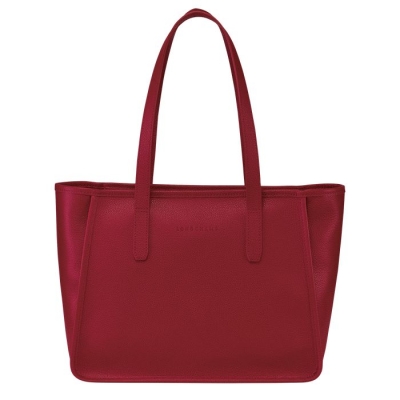 Red Longchamp Le Foulonné Women's Shoulder Bags | US-1840EGY