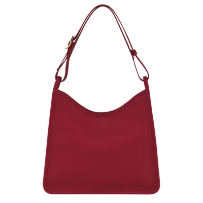 Red Longchamp Le Foulonné Women's Shoulder Bags | US-2945KWS
