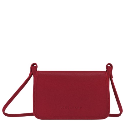 Red Longchamp Le Foulonné Women's Wallets On Chain | US-3795FBG