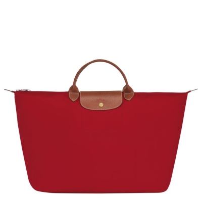 Red Longchamp Le Pliage L Men's Travel Bags | US-4905WLE