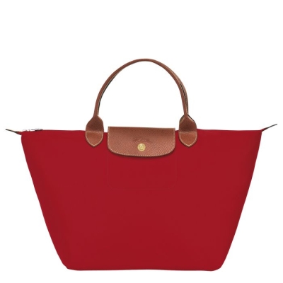 Red Longchamp Le Pliage Original M Women's Top-handle Bags | US-3648CFD