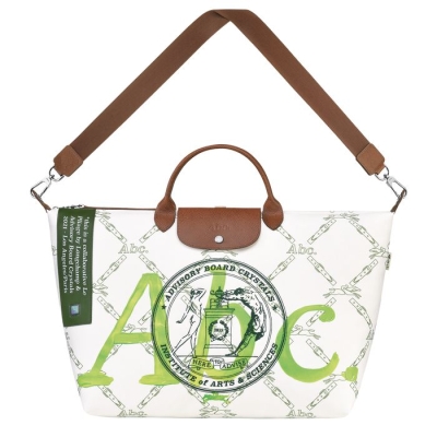 White Green Longchamp X Abc Highart For Hs Women's Travel Bags | US-8415HCU