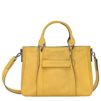Yellow Longchamp 3D S Women's Top-handle Bags | US-5237DAV