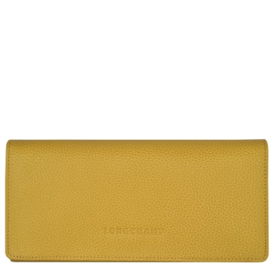 Yellow Longchamp Le Foulonné Women's Wallets | US-2675OQR