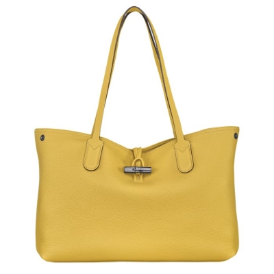 Yellow Longchamp Roseau Essential Women's Shoulder Bags | US-0569NSD