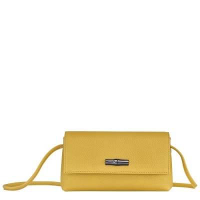Yellow Longchamp Roseau Essential Women's Pouches & Cases | US-1364OND