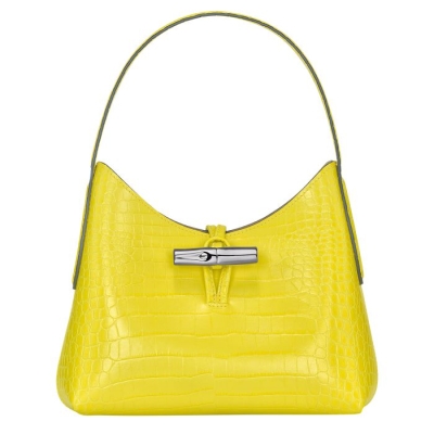 Yellow Longchamp Roseau XS Women's Shoulder Bags | US-9342ZOR